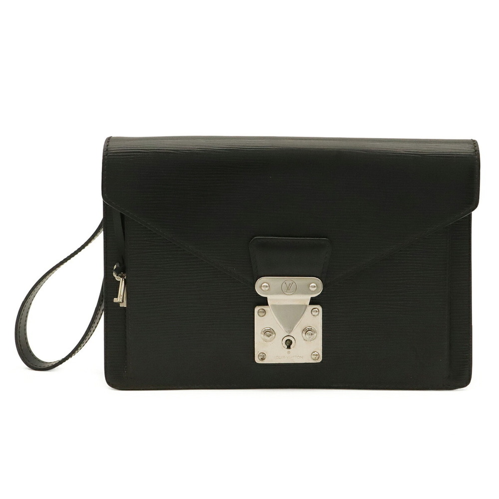 LOUIS VUITTON Louis Vuitton Epi Pochette Sellier Dragonne Second Bag Noir Bla...